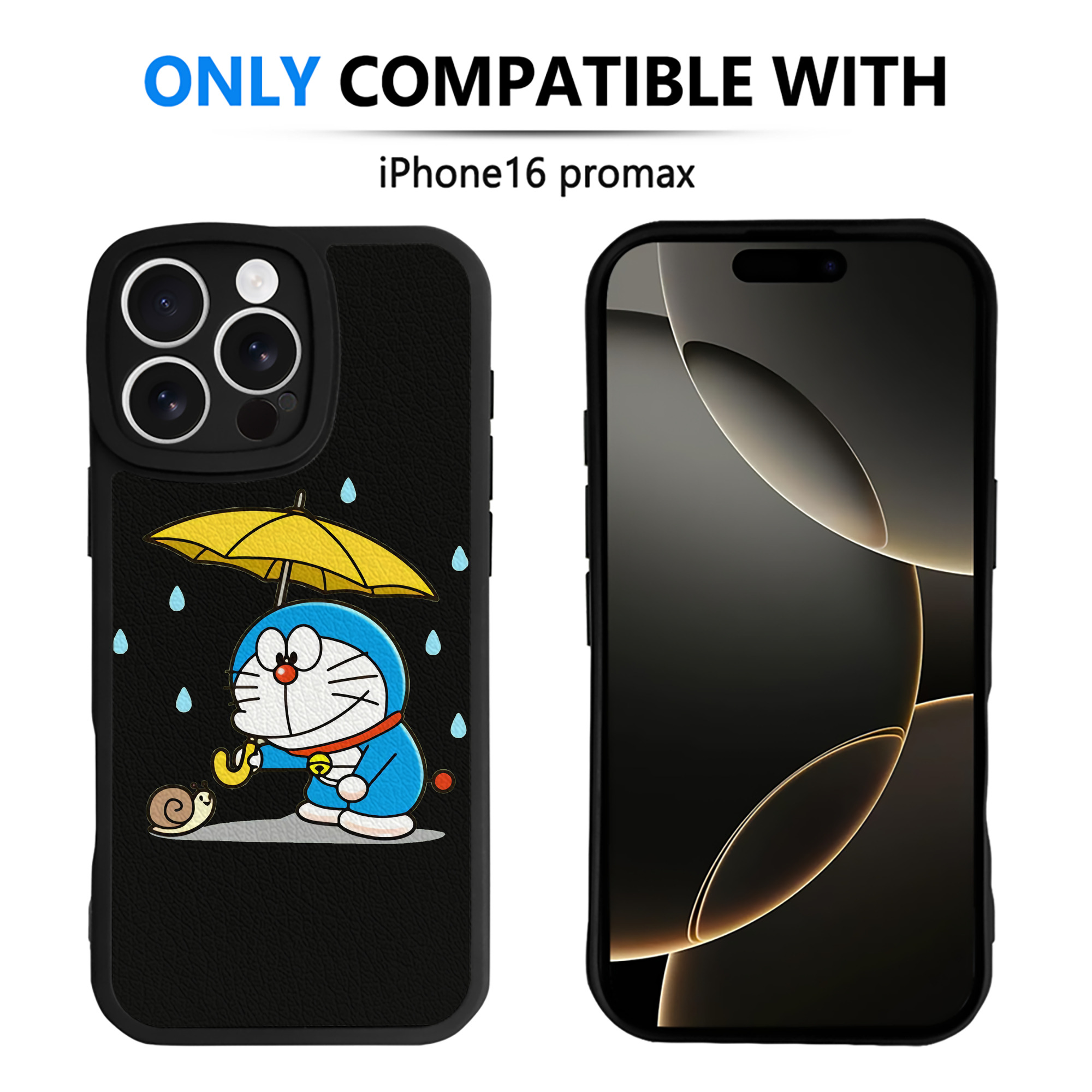 （画像用） ドラえもん Doraemon 【iPhone 16シリーズ対応】シリコンスマホケース（レザー調） 材質：シリコン